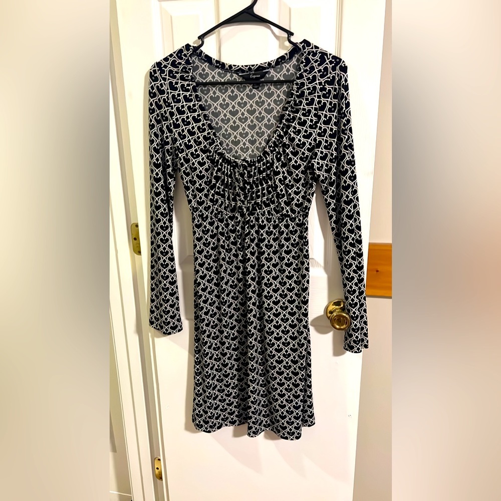 black and white dress
